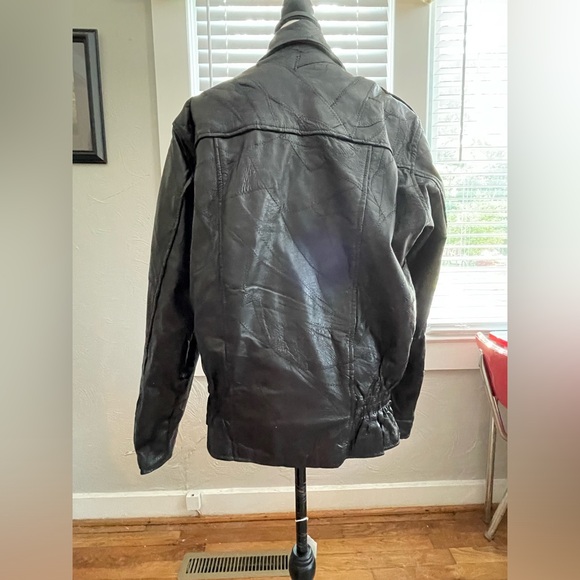 Flight Path Women’s Leather Patchwork Biker Bomber Flight Motorcycle Jacket Coat - Picture 3 of 10